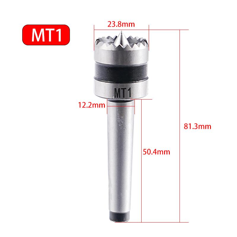 Woodworking Drive Top MT2/MT1 Multi-Tooth Center Spindle Sawtooth Type Woodworking Tools for Precision Spindle Work Lathe Center