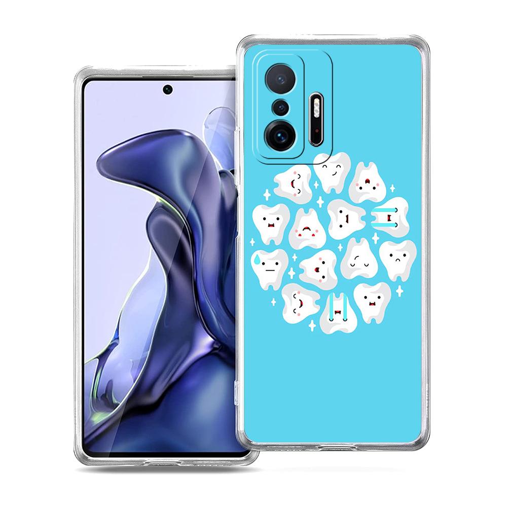 Transparent Phone Case for Xiaomi Mi 14 13 12 11 Ultra 13T 12T 11T Poco X3 NFC F3 F6 Pro Lite 5G Soft TPU Shell Dentist Tooth