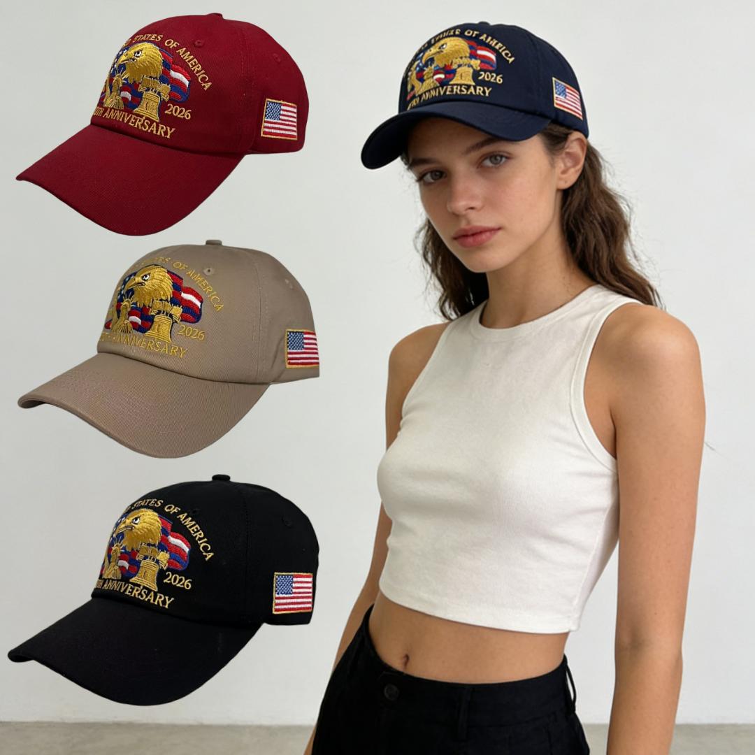 My Extreme Outdoor Activities Women's Navy Blue 250Th Anniversary American Baseball Cap, Patriotic Eagle & Flag Decor, Adjustable Casual Sun Cap For Everyday Outdoor