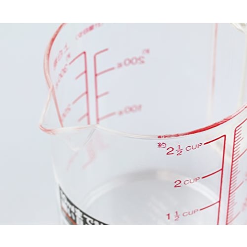 Pearl Metal VegiLive CC-1051 Measuring Cup, 500ml, Heat-Resistant, Made in Japan, Tsubame-Sanjo