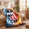 Athletic Bilbao Football Print Flannel Blanket Soft Warm Sofa Bed Throw Blanket For Home Office Bedroom