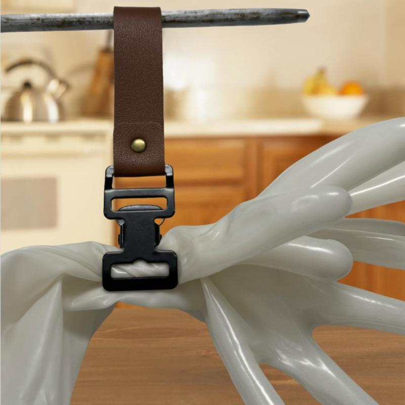 Durability Leather Gloves Clip Work Gloves Holders Portables Gloves Belt Clip for Belt and Turnouts Gears