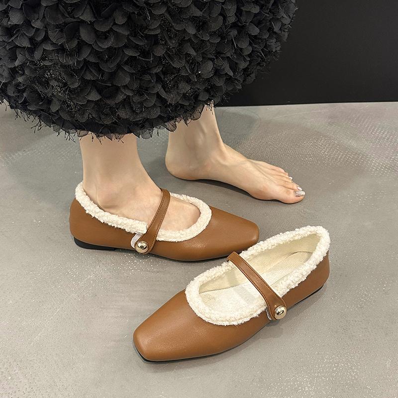 New Women's Mary Jane Single Shoes Thick Heel Shoes Elegant Classic Retro Square Toe Comfort Soft Shallow Cut Low Heel Shoes