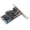 5Gbps PCIE USB Expansion Card with 2 Type C 2 USB 3.0 Type E 19Pin IDC Port PCIE Front Panel Adapter for Desktop PC