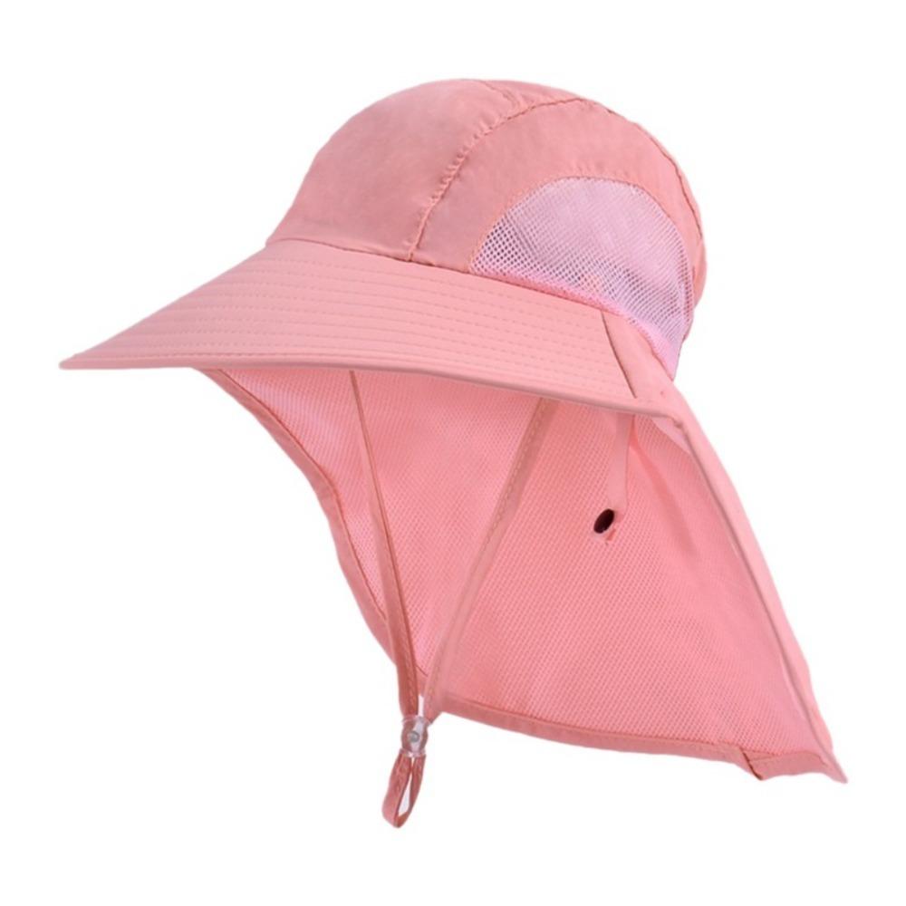 Solid Color Sunscreen Cap Wide Brim Summer Sun Hat Fashion Children Bucket Hat  Camping