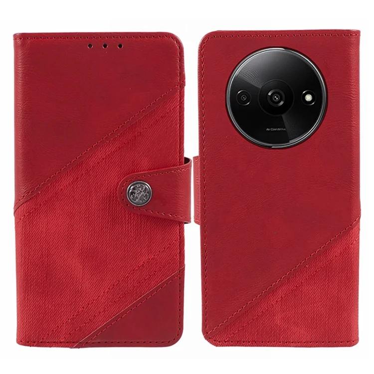 

Чехол-кошелек для телефона с текстурой Crazy Horse для Xiaomi Redmi A3/Poco C61 4G