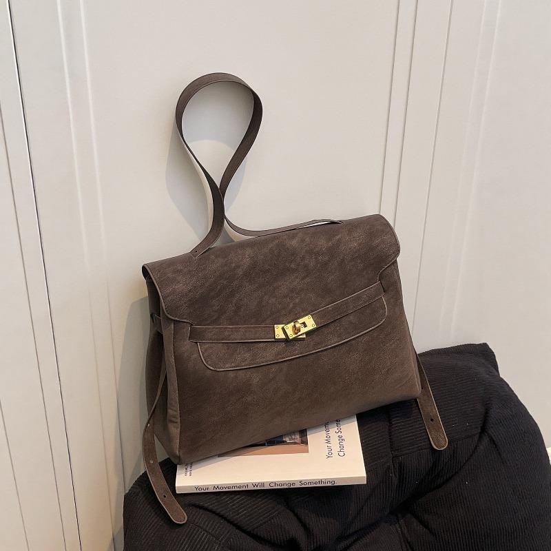 

Commuter retro Maillard brown bag women s 2 new large capacity shoulder messenger bag premium tote bag