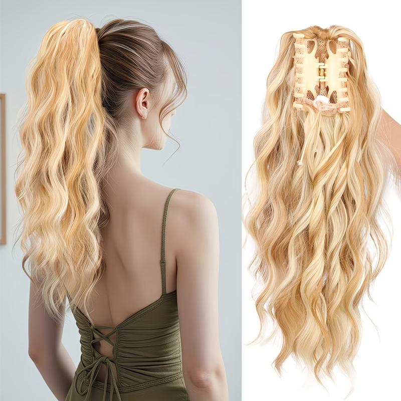 Heat-Resistant High Temperature Synthetic Ponytail Wig for Women Curly Stylish and Elegant with Easy To Wear Claw Clip Perfect for Halloween