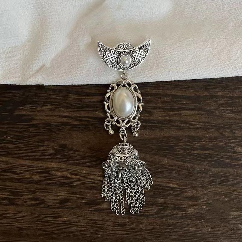 Oval Hollowed Flower Ethnic Style Luxury Temperament Side Duckbill Hair Clips Exquisite Accessories