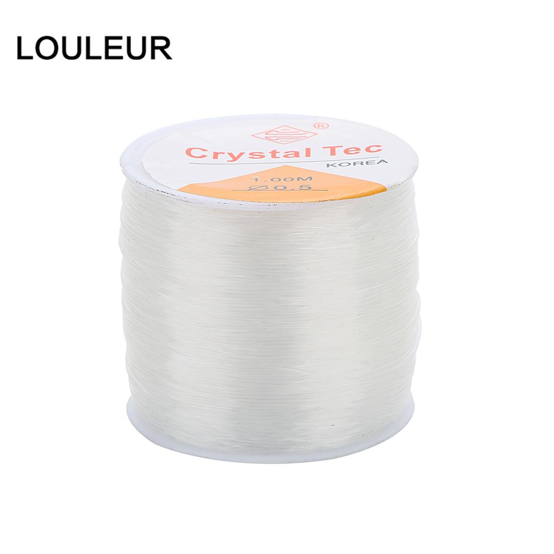 

Louleur Strong Stretchy Elastic Ropes White Crystal String Cord Beading Wire Thread DIY Jewelry Bracelet Necklace Making 0.4mm 100meters