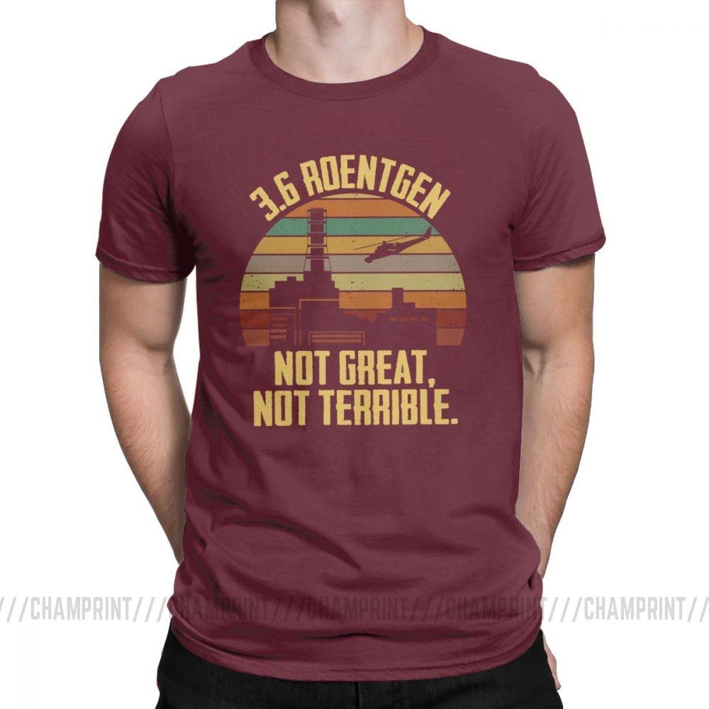 36 Röntgen Nicht Großartig Nicht Schrecklich T-Shirts Tschernobyl T-Shirts TV-Show Nukleare Strahlungskatastrophe T-Shirt für Herren Baumwolle Retro Oberteile