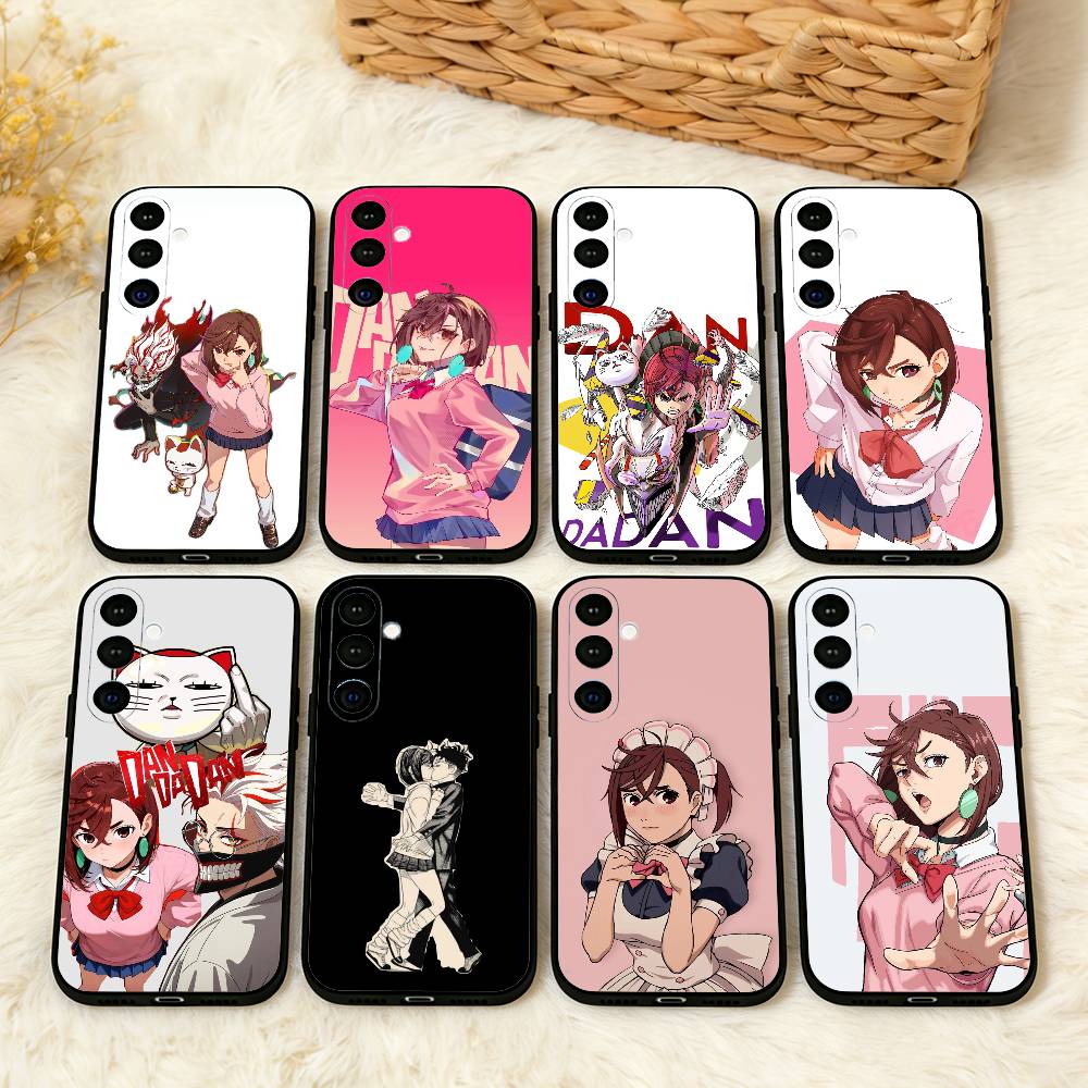 M-Momo Ayase D-Dandadan Phone Case For Samsung A73,A21s,A22,A31,A32,A52,A53,A71,A80,Soft Black Shell