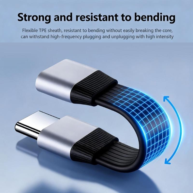 USB4 V2.0 Type C Extension Cable 80Gbps Data Transfer 8K Video Output Fast Charging For Laptop Phone And Monitor