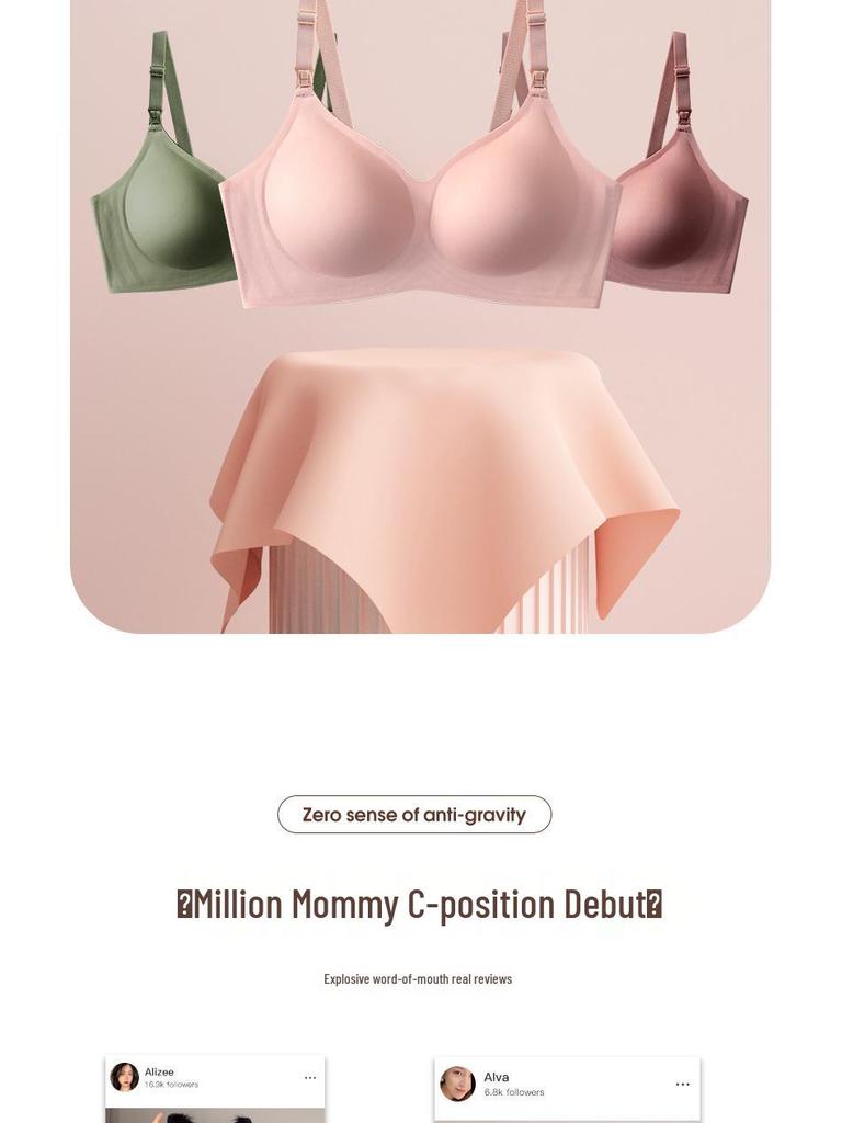 High-End Anti-Sag Nursing Bra - Summer Thin Style for Pregnant and Nursing Women