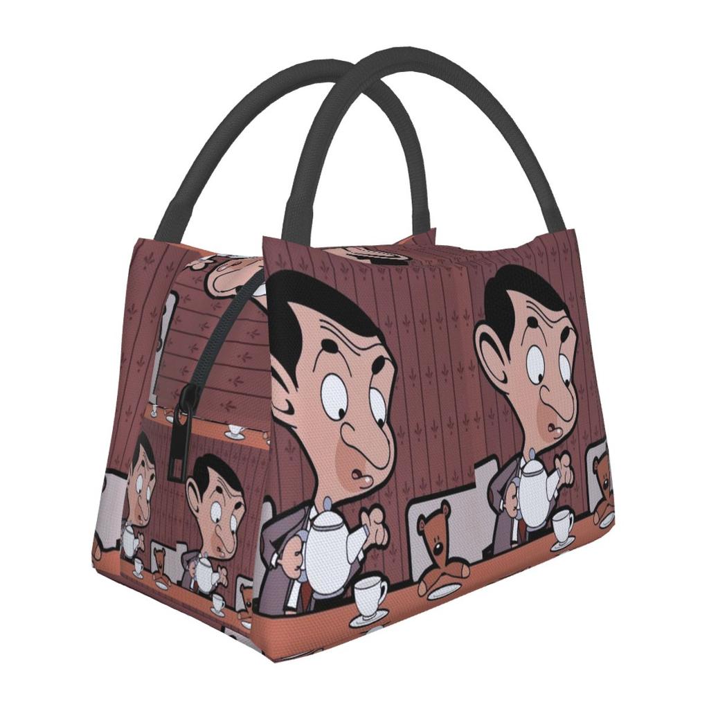 Sig. Borsa Termica per Pranzo Cartone Animato Fagiolo per Scuola Bento Storage Scatole per Alimenti Contenitore Portatile Cooler Termico Lunch Box Borsa a Tote