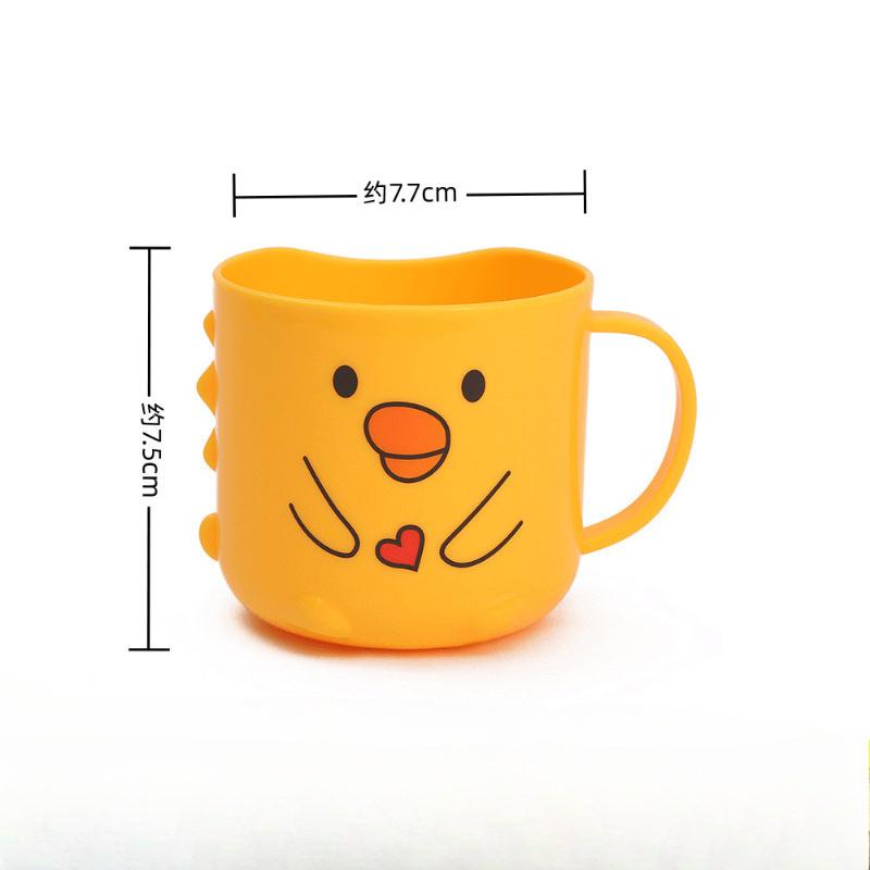2026 New Cartoon Duck Plastic Children's Toothbrush Cup Creative Round Shape Wash Cup for Kids Drinking Water KTY