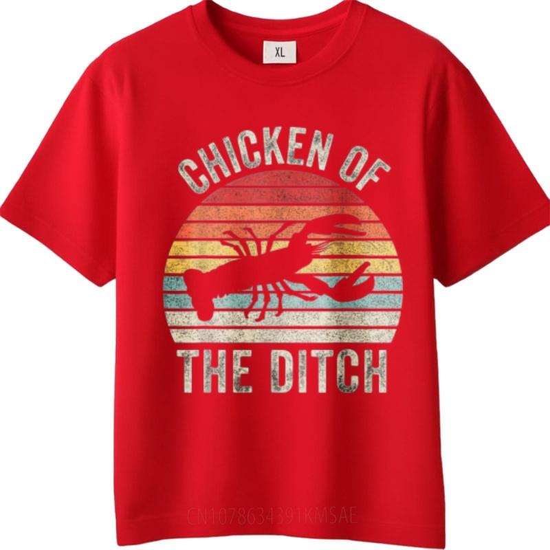 Solid Color Unisex Oneck Tshirt Fashion Chicken Of The Ditch Lobster Sunset Design Trendy For Her Teeshirt Cheap Tshirt Black