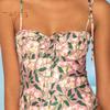 2Pcs/Set Women Swimsuit Set Sling Floral Print One-Piece Beach Cover Wrap Skirt Set for Beach Vacation Party