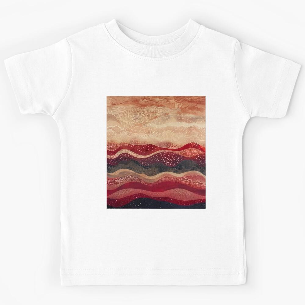 Aboriginal Inspired Dot Art - Desert Vibes Kids T-Shirt 120