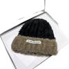 Autumn and winter thickened plush hat fashionable plush knitted hat versatile, small face, cold-proof and warm hat thickened to keep warm