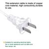 2pcs Copper Transparent Plug Switch Power Cord Home Appliance Power Connection Cable  Electrician
