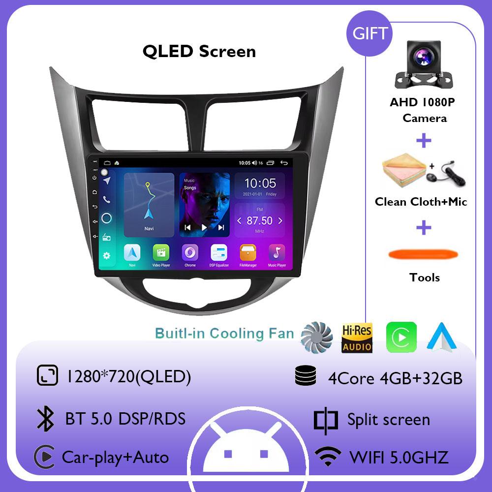 

Автомагнитола Android 14 для Hyundai Solaris Verna Accent 1 2010 - 2016 Мультимедийный видеоплеер Навигация GPS CarPlay Auto Головное устройство