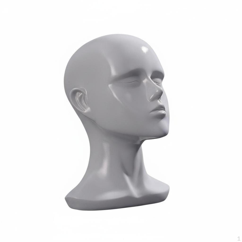 Realistic Mannequin Head With Ear Holes Hairpiece Holder Versatile Hat Display Stand for