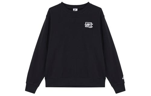 Nike Club Terry Crew Neck Sweatshirt Men s Black/White FZ0765-010 M чёрный