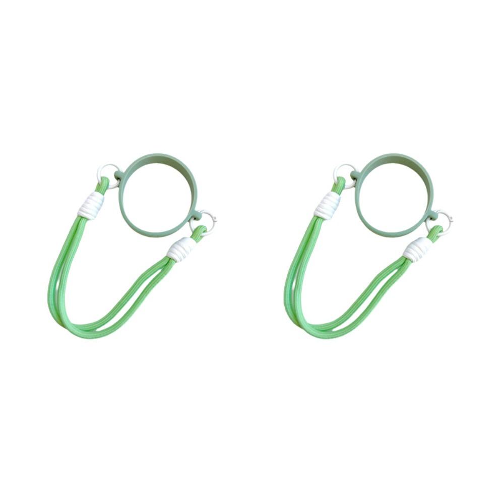 2PCS Silicone Ring Water Bottle Sling Carrier Reusable Water Cup Holder Strap Travel Style F