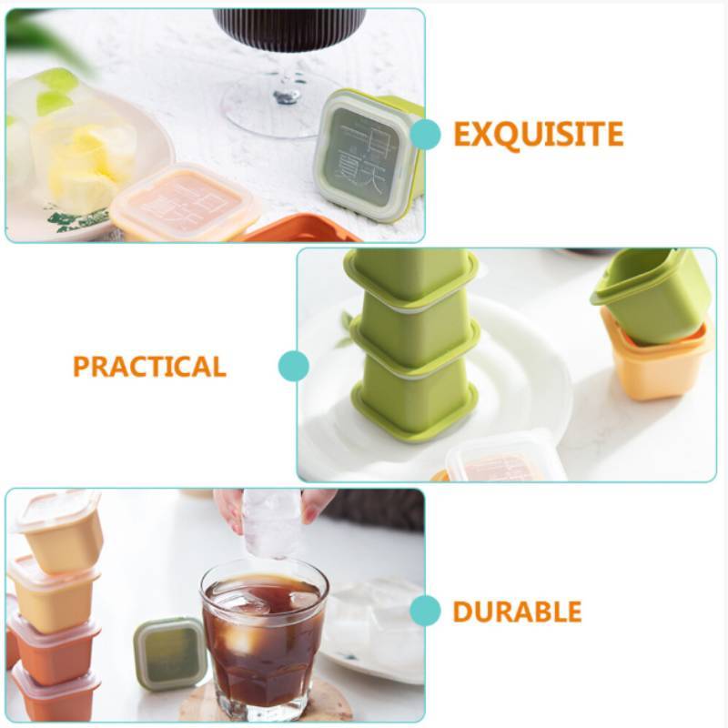 Ice Cube Tray Food Storage Container With Easy Release For Home Use