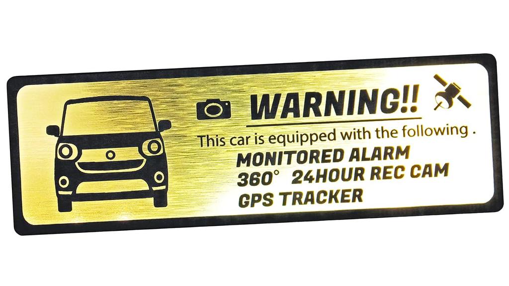 Honami Works Security Emblem for 1st Generation MOVE CANBUS Dash GPS and Sticker (Pre-MC) LA800/810, 24-Hour Surveillance, Cam, Tracker, (Gold)