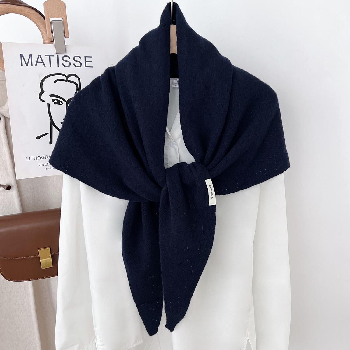 

100% Wool Fashion Big Size Women Shawls Triangle Scarf Winter Cappa Thicken Warm Neckerchief Luxury Wraps Bufanda 2025