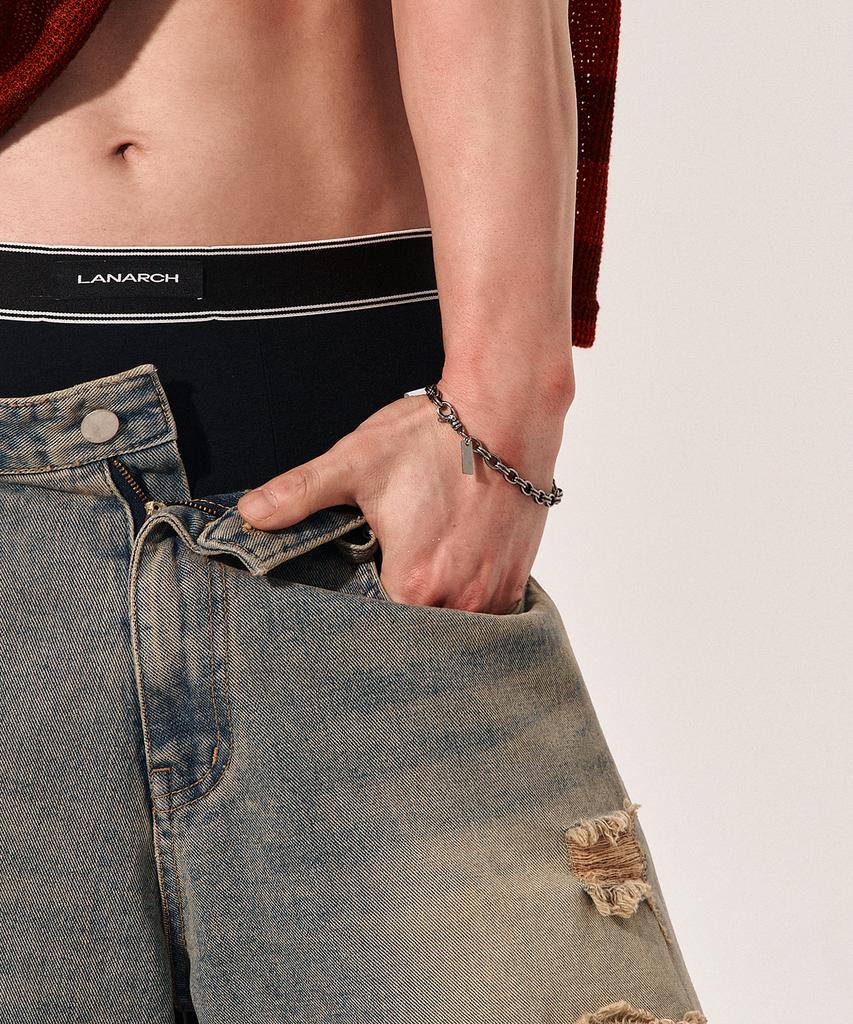 Lanarchive [2166] Steel Orbit Chain Bracelet