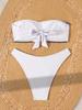 Bandeau Print Sexy Bikini Two Piece Tie Side Set Elegant Comfortable Swimwear