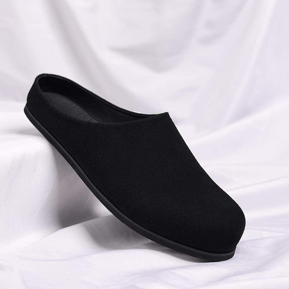 Fashion Leisure Walk Muller Shoes Male Casual Lazy Shoes Fashion Loafers Moccasins Slip on Men's Lazy Flats Men Half Drag Driving Shoes