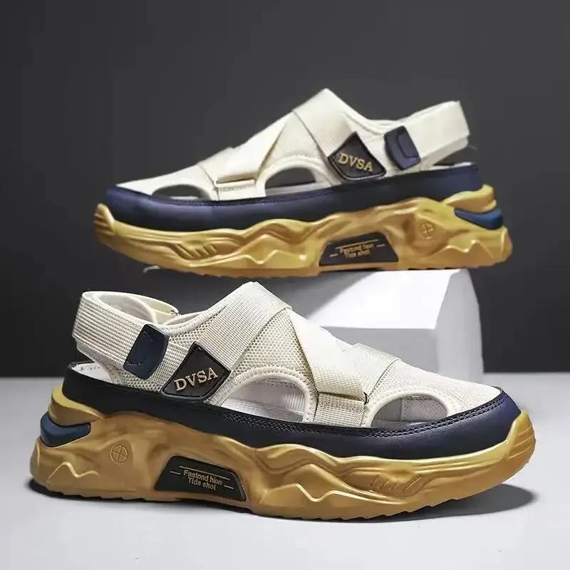 2025 Summer Men's Anti-slip Sandals Men's Casual Shoes Outdoor Breathable Mesh Comfortable Sandals Beach Shoes
