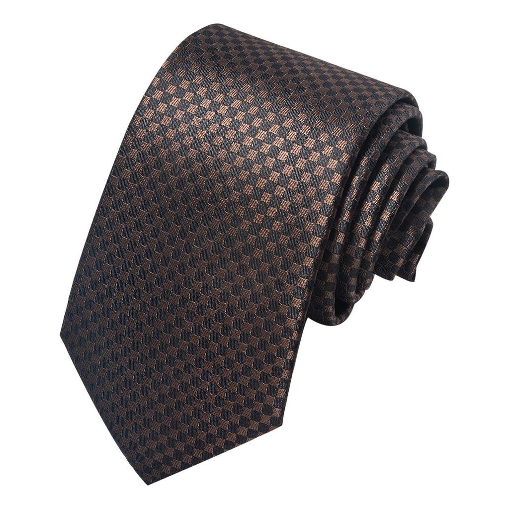 Spring/Summer Blue Series Men's Yarn-Dyed Jacquard Tie - British Style, Hand-Tied, Business Fashion
