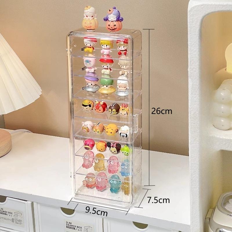 Acrylic Mini Figure Blind Box Display Stand Dustproof Transparent Storage Box Desktop Ornaments Small Toy Car Model Display Case