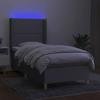 VidaXL Sommier à Lattes de Lit avec Matelas et LED, Lit Rembourré, Lit Simple, Lit Adulte de Chambre à Coucher Intérieur, 3138757