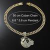 Trendige Herren Hip Hop Hund Anhänger Halskette mit 13mm kubanischer Kette Hiphop Tier Anhänger Halsketten Mode Punk Charme Schmuck Geschenke