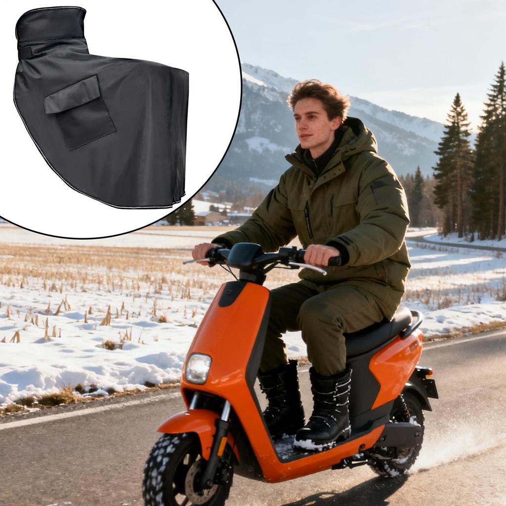 Motorcycle Apron Leg Cover Thick Winter Warm Waterproof Scooter Leg Protector E-Bike Knee Lap Windshield Protector For Winter