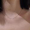 Colar Fino com Zircônia para Mulheres Corrente Delicada para Clavícula Joias Elegantes Presentes Casamento Atacado