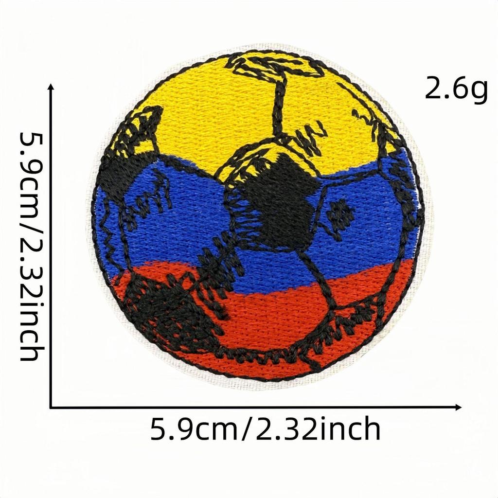 Colorful Cartoon Football Embroidery Iron-on Patch Badge for Clothing