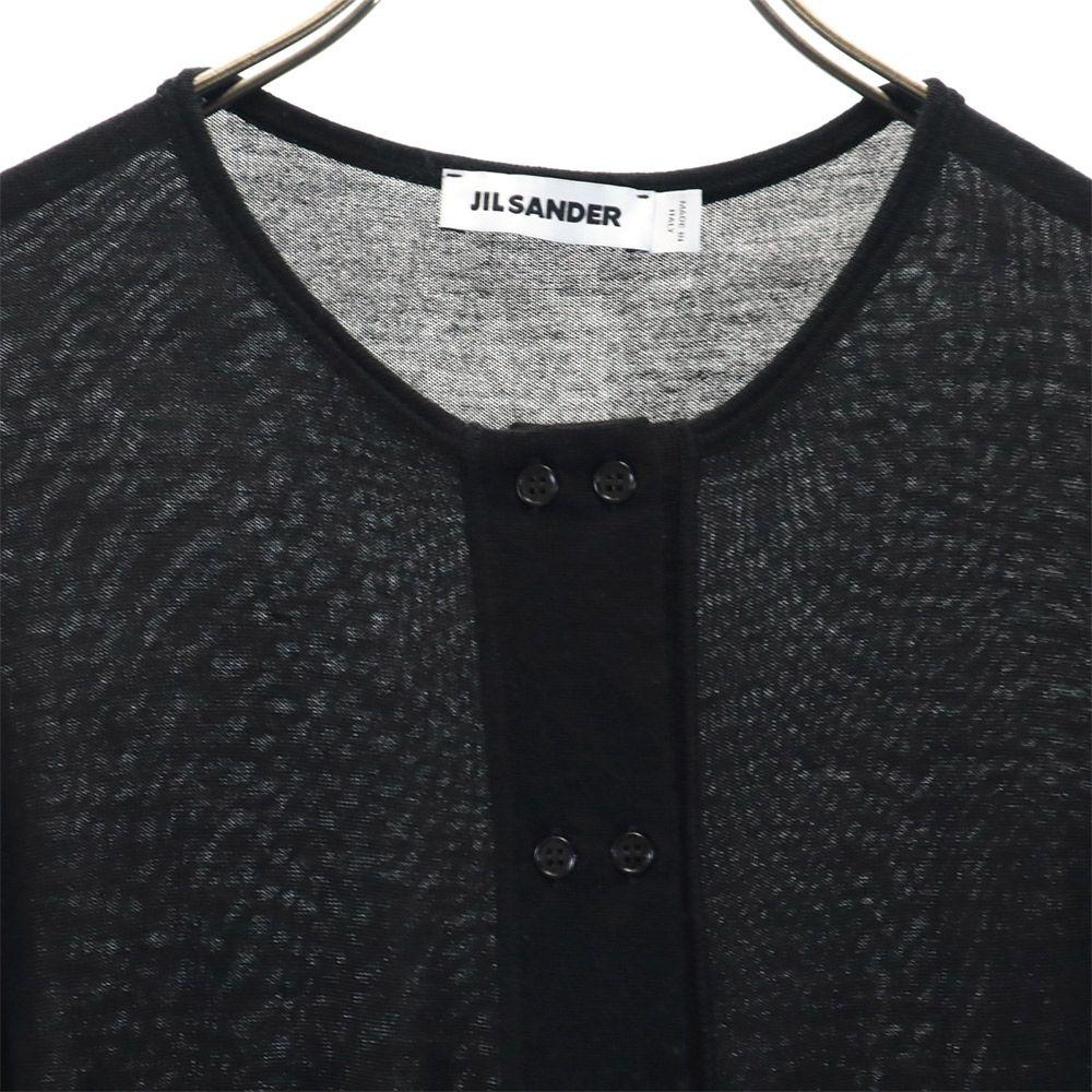 Jil Sander Laget i Italia Ullblanding Langermet strikket cardigan M Dame Brukt