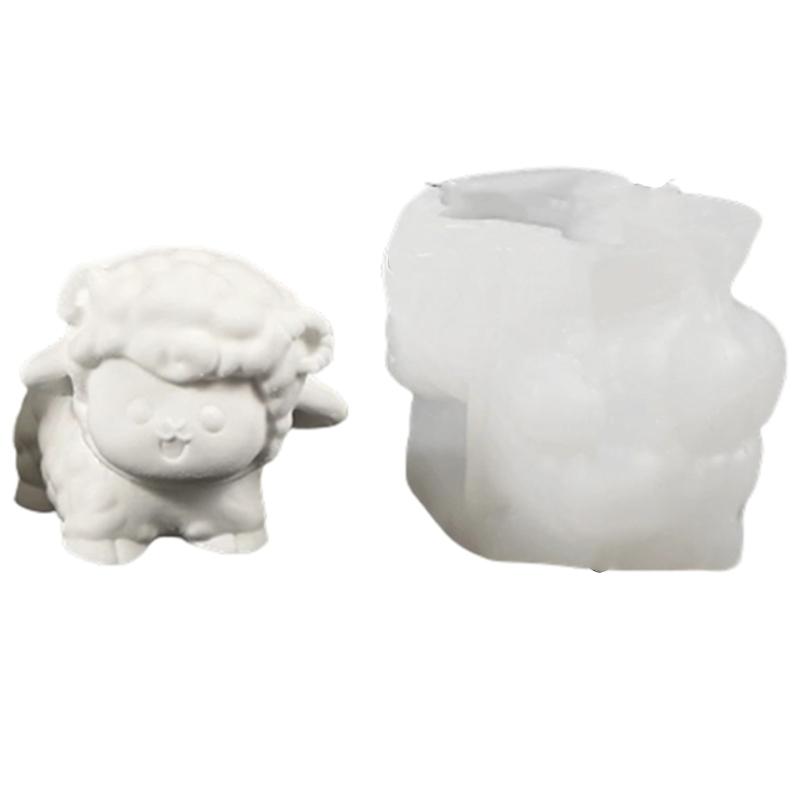 Flexible Silicone Sheep Candle Mould For Crafting Handmade Candle Soap Chocolate With Detailed Designs