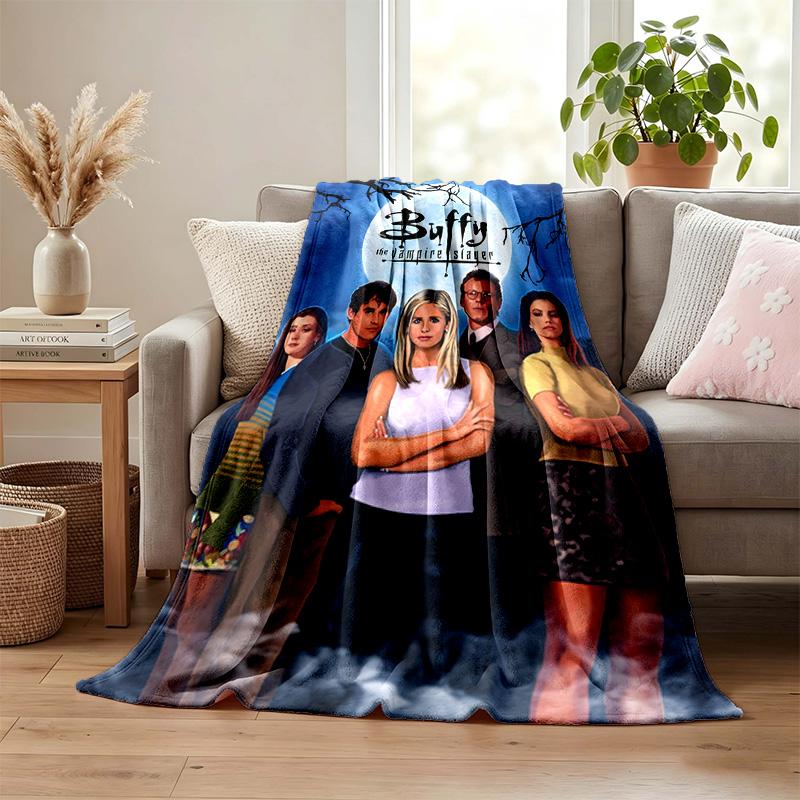 Buffy Blanket Flannel Blanket Soft Cozy Plush Throw for Sofa Bed Lightweight Home Decoration