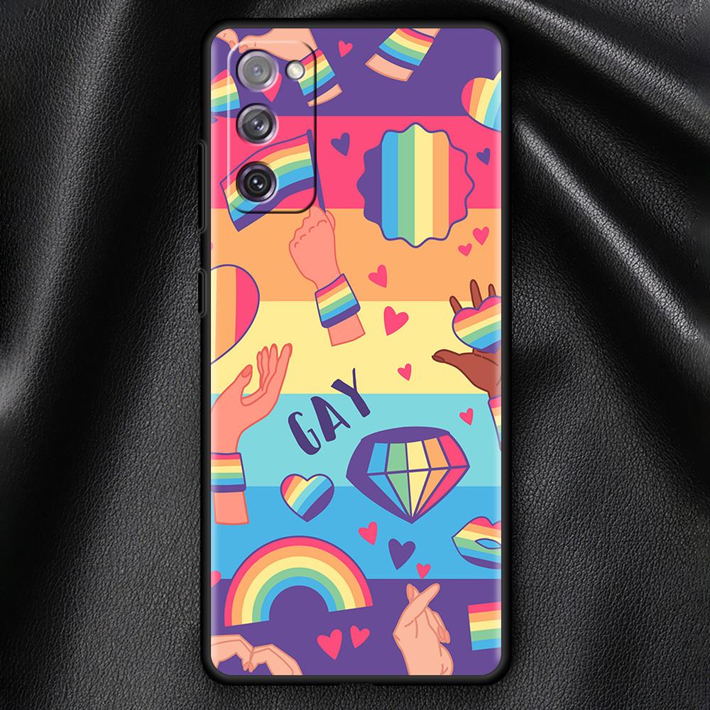 Lesbian LGBT Pride Soft Black Case For Samsung Galaxy S21 Ultra S20 FE S10 Plus S10e S9 S8 S7 M51 M31 Silicone Shell Phone Cover