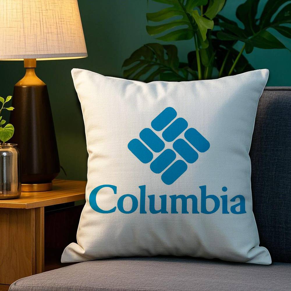 Pillow Case Sofa Living Room Bedroom Double-sided Printing Classic C-Columbia Square Cushion Nap Time Pillow Case