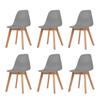 Day and Night - Day and Night Dining Chairs 6 Units Gray Plastic