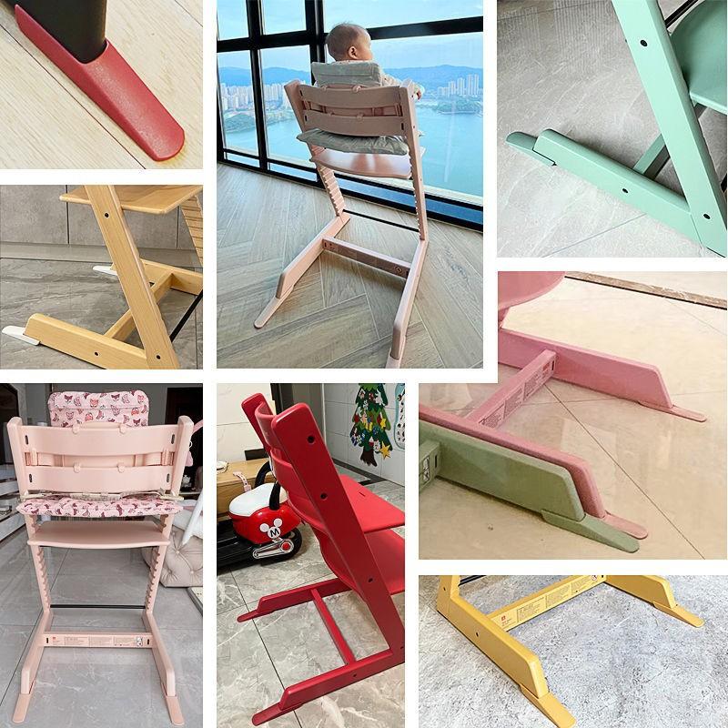2Pcs Insert Dining Chair Accessories Safety Extension Piece Anti Tipping Strip Baby Chair Anti-Skid Leg Pad Feet